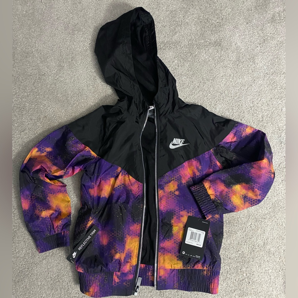 Kids Nike Black and Vibrant wind Jacket